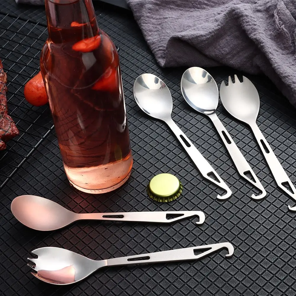 

Ultralight Environmental Accessories Portable Cutlery Fork Outdoor Picnic Pure Titanium Cookware Long Handle Spoon