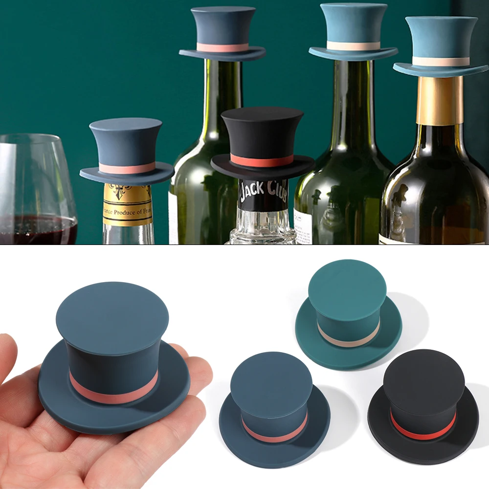 Hat Shape Wine Silicone Wine Stopper Reusable Vacuum Sealed