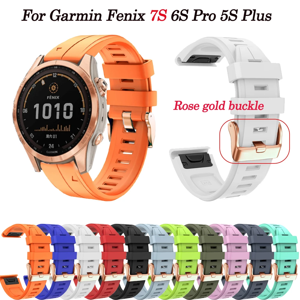 

Силиконовый сменный ремешок для умных часов 20 мм для Garmin Fenix 7S 6S 6S Pro 5S 5S Plus, быстросъемный ремешок, браслет, браслет