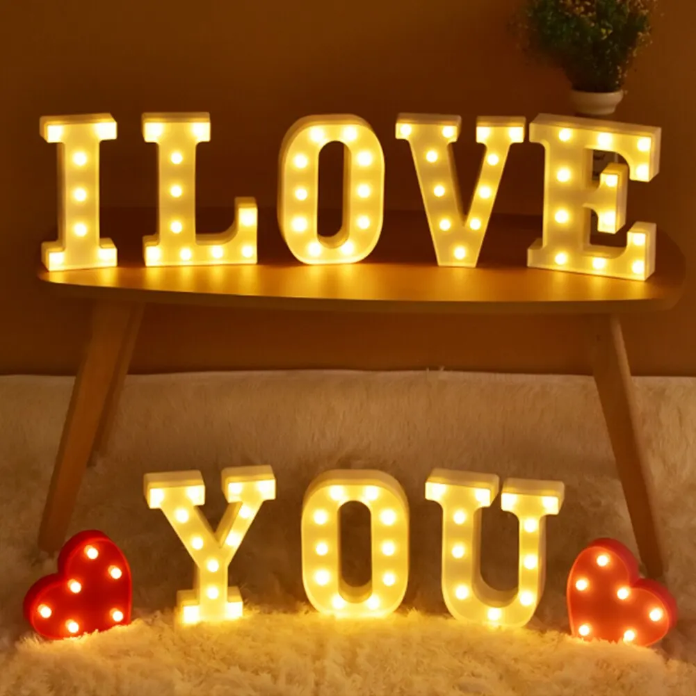 Illuminated LED Alphabet Letter & Number Lamp - Festive Night Light