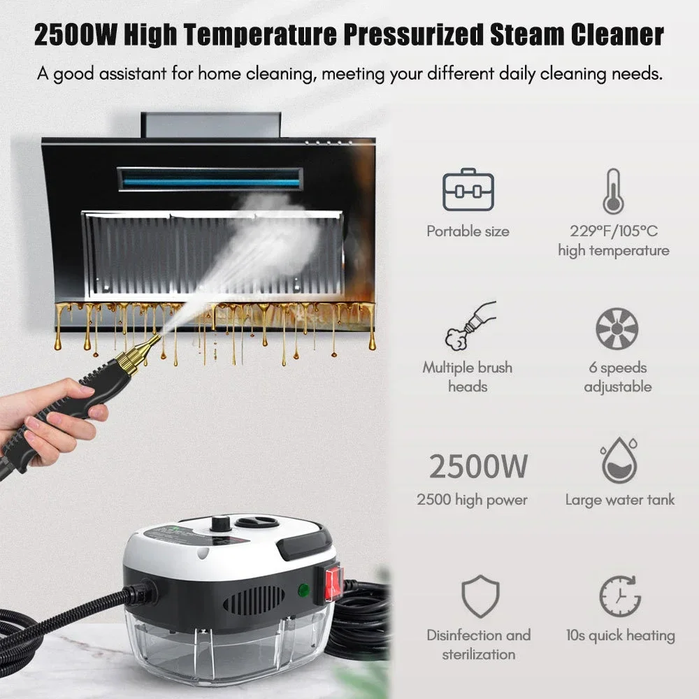 2500W High Pressure Steam Cleaners Commercial Car Multifunctional Cleaning  Machine Air Conditioning Home Kitchen Hood 110V-240V - AliExpress