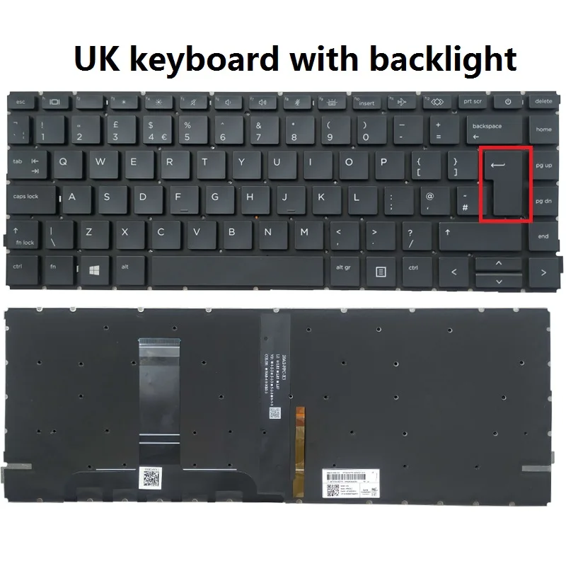 NUOVA tastiera del computer portatile US/UK/Spagnolo/Latin PER HP ProBook 445 440 G8 G9 645 640 G8 per EliteBook 645 640 G9 retroilluminazione - immagine 3