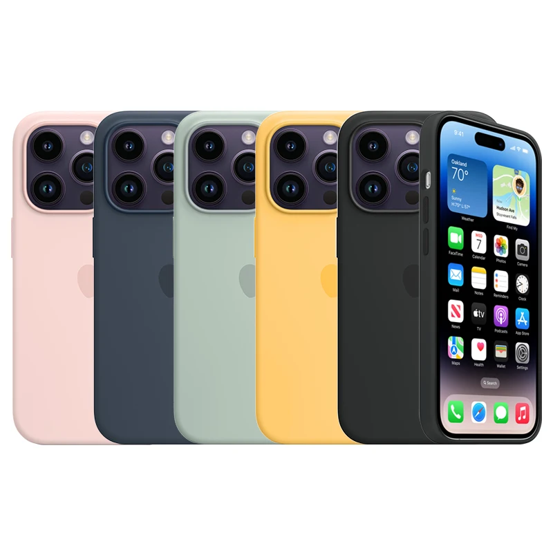 

Оригинальный магнитный чехол Apple Magsafe из жидкого силикона для iPhone 14 Pro Max 14Plus, чехол с защитой от падения и беспроводной зарядкой