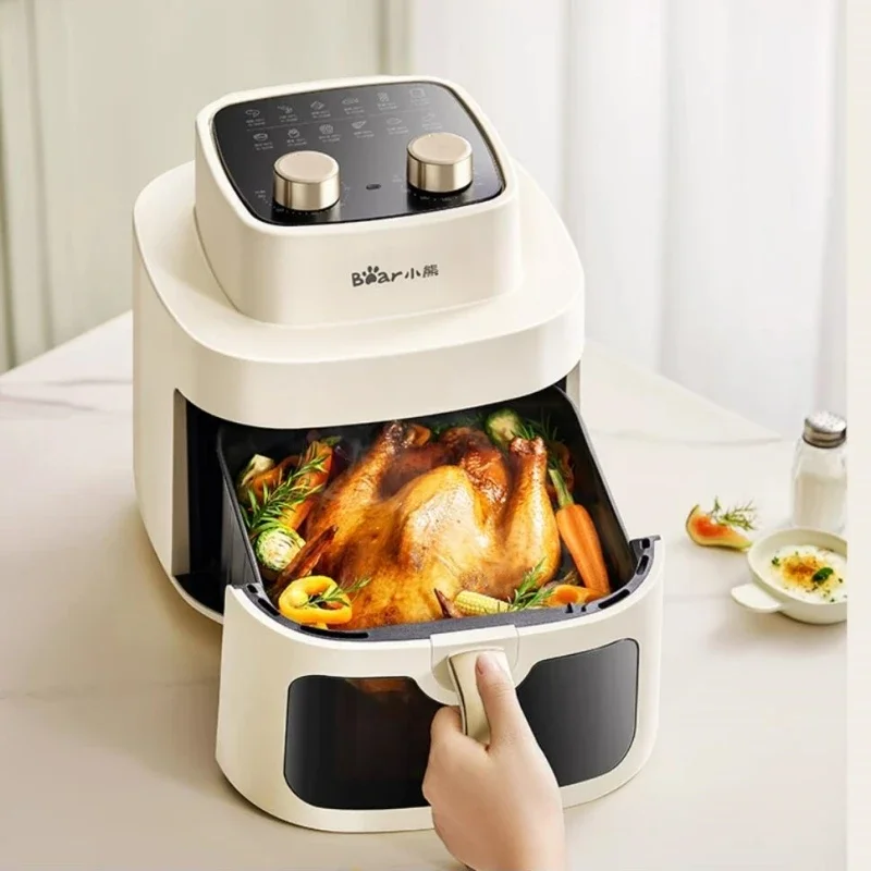 Bear 220V Air Fryer Household 6L Visual Fryer Multifunction Air Electric Fryer No-turn Oven 1700W French Fries Machine 4