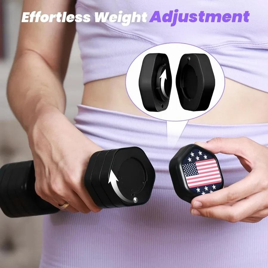 Adjustable Dumbbell Set of 2, 4 in 1 Hand Weights for Women at Home, 5 lb Weights Dumbbells set of 2, Each 2lb 3lb 4lb 5lb with