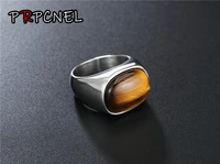 2 color Natural Tiger Eye Rings Flower Band Stone Ring For men Women Antique Silver Plated Fashion Jewelry 2