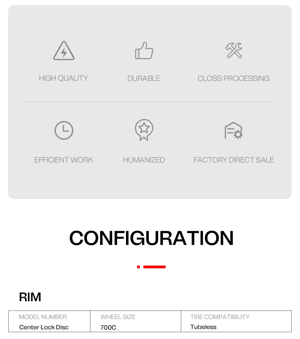Description Picture 4 of item700c carbon road disc wheels 38 45 50mm tubeless disc bicycle wheelset 100x12 142x12 XDR central lock carbon wheels