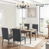 Jacquard Fabric Chair Covers Pure Color Elastic Chair Slipcover Removable Washable for Dining Room Kitchen Chair Protector Cover 2