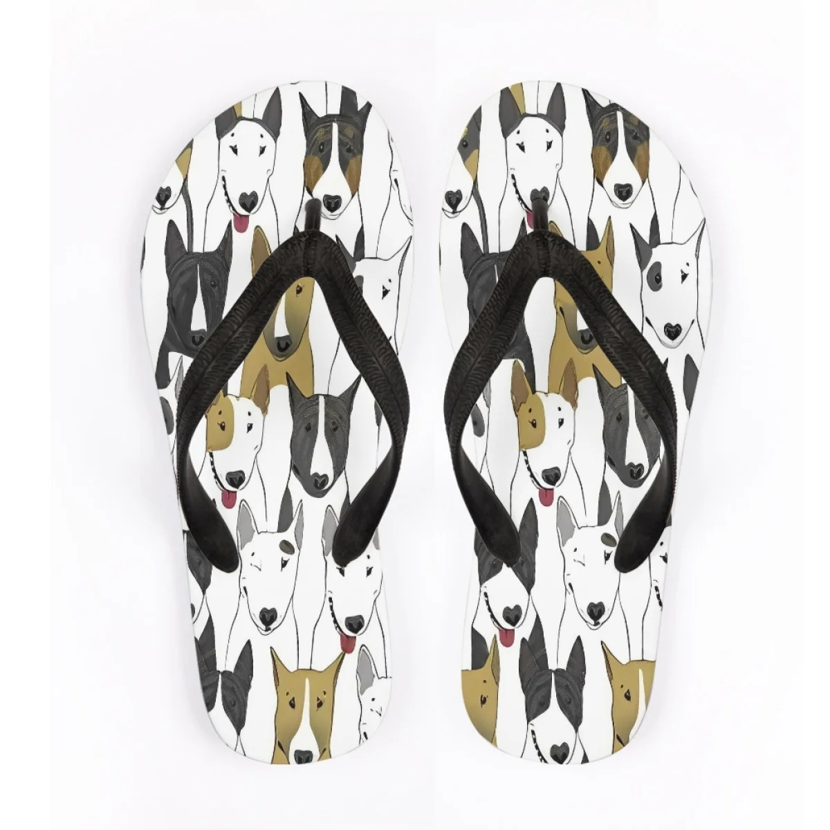 

3D print Bull terrier Fashion Men Shoes Summer Men Flip Flops Beach Sandals Anti-Slip Zapatos Hombre Casual Hotsell Men Slippers