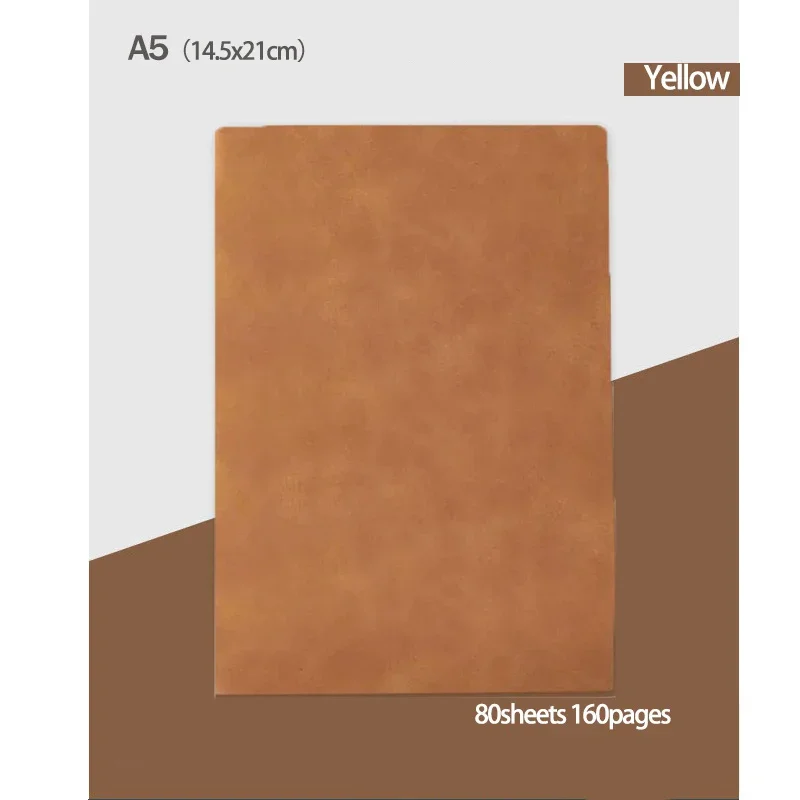 Elegant A5 Soft Suede Leather Notebook - 10 Vibrant Colors, Lined Journal with Premium Pages, Perfect for Work, Study, or Gifts