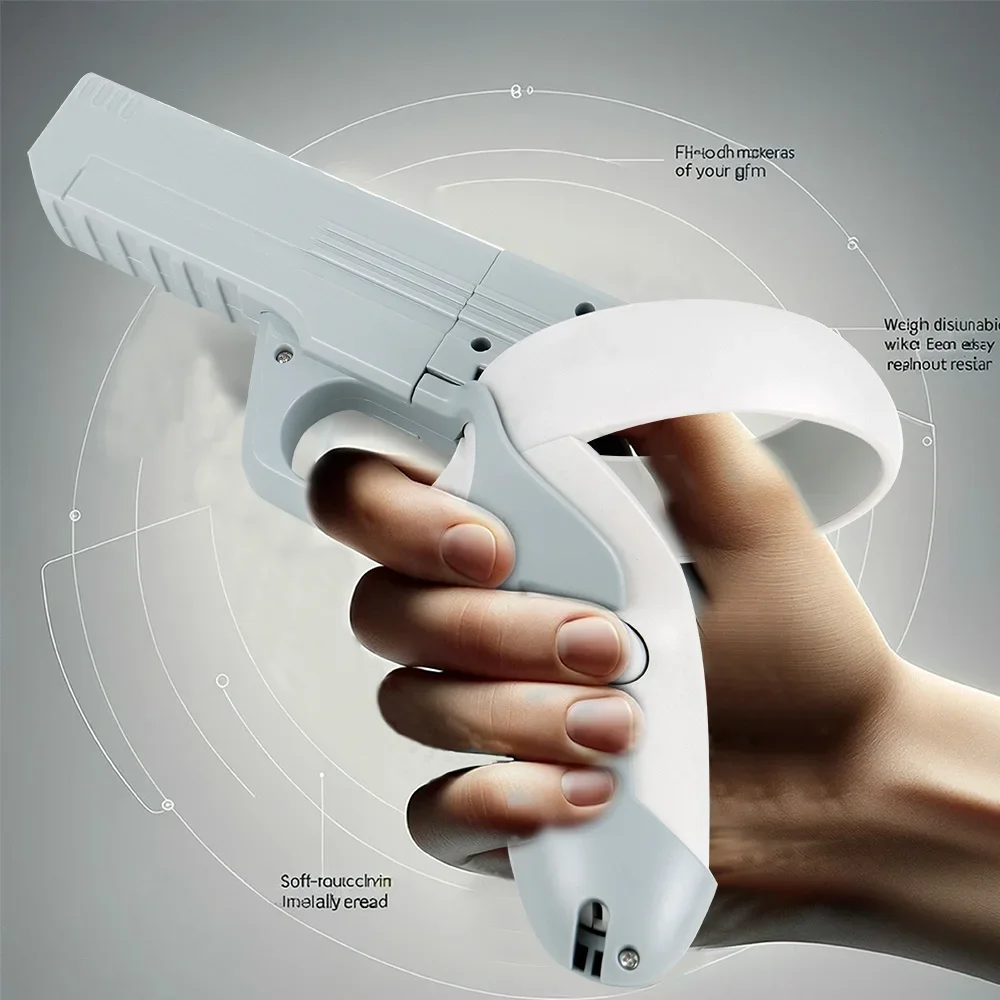  Quest 2 ガンコン付き Meta Quest 2コントローラに装着して使う銃型アタッチメントが登場