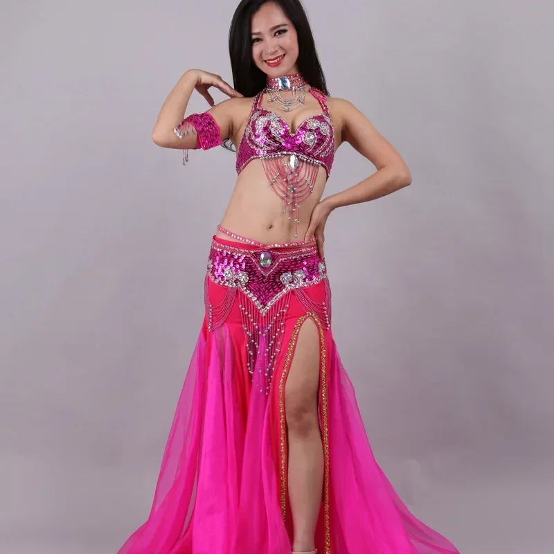 BestDance Sexy Arab Belly Dance Costume Outfit Set Bra Top Belt