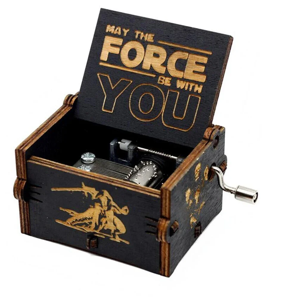 Music Box Carousel Music Box The Godfather Music Box Hand Crank Musical Box Carved Wooden Play The Theme Song of Godfather Home Decor Christmas Gifts