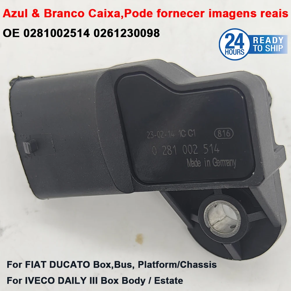 

0281002514 500351377 93342430 0261230098 Intake Pressure MAP Sensor For F-ord Falcon I-veo F-iat V-W