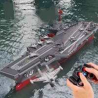 S19 RC Aircraft Carrier Warship Remote Control High Speed Ship Dual Motor Model DIY Assembly Kits Kids Toys Boy Christmas Gift