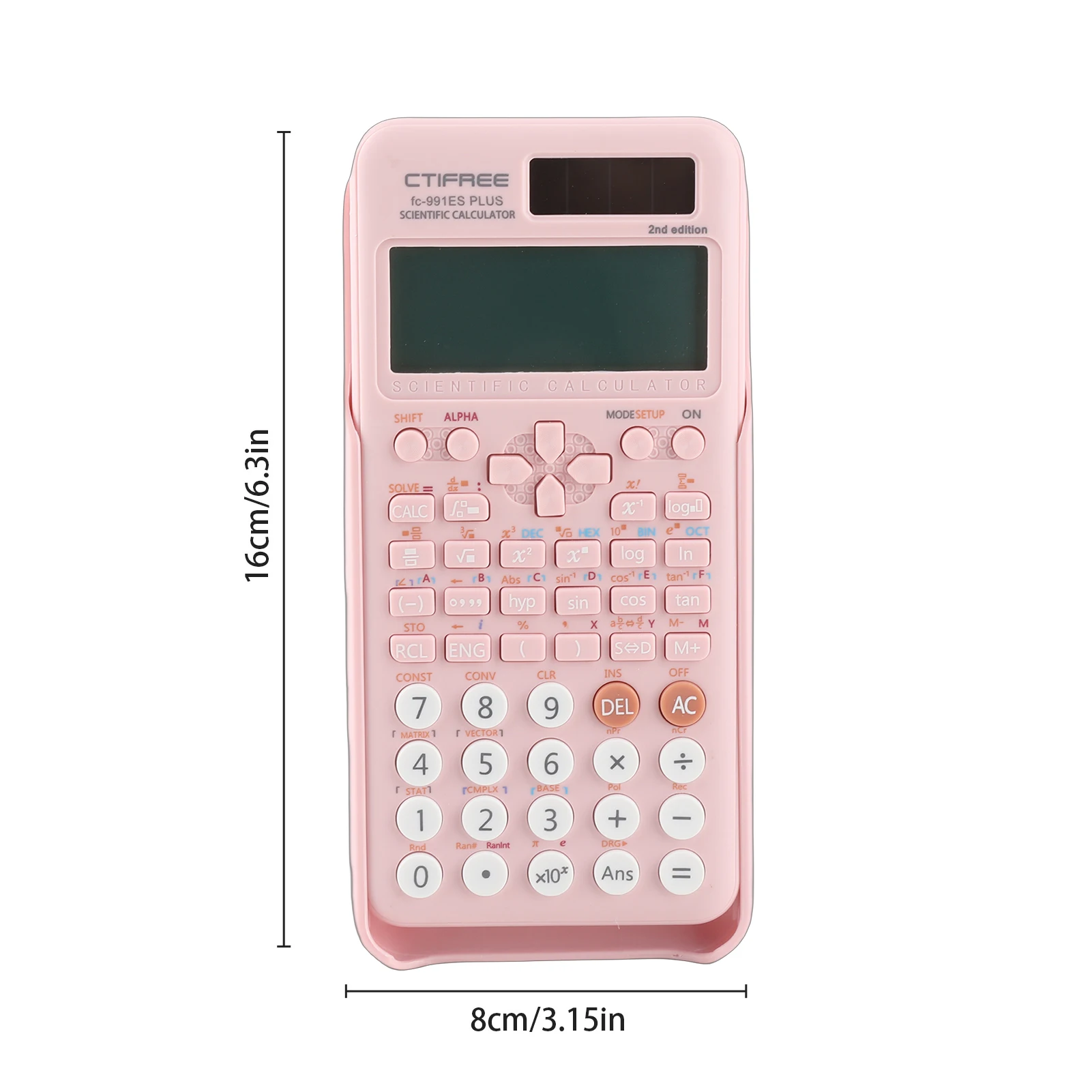 Enhanced Scientific Calculator with 417 Functions and Dual Power Supply