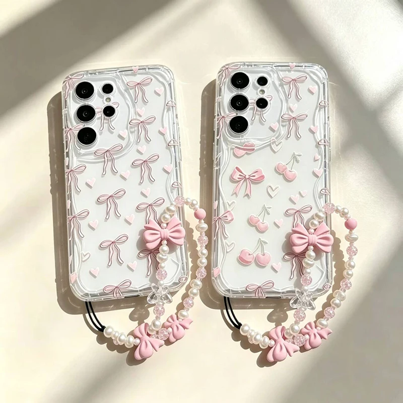 Adorable Bowknot Chain Phone Case Cover