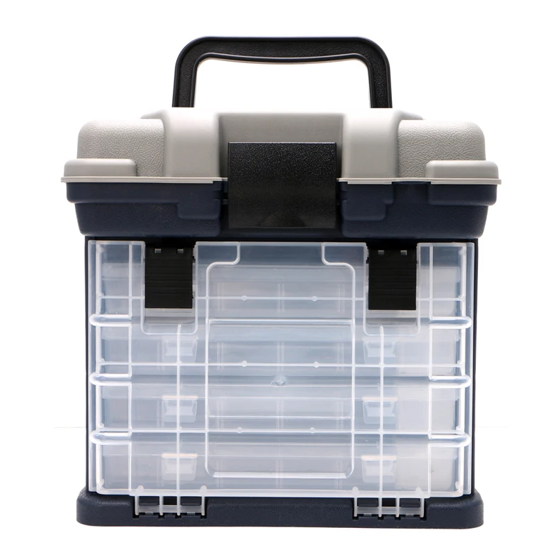 

11UE 5 Layer Fishing Tackle Box Plastic Handle Fishing Box Carp Fishing Tools