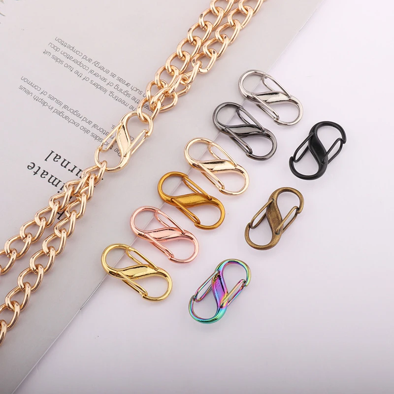 10 Piece Bag DIY Screw Chain Change Length Hook Chain Adjuster Buckle Bag Chain Shortening Tote