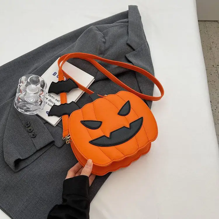 

Funny Pumpkin Bun Halloween Bun Versatile And Popular Design Fashion Shoulder Bag Cute And Personalized Creativity Crossbody Bag