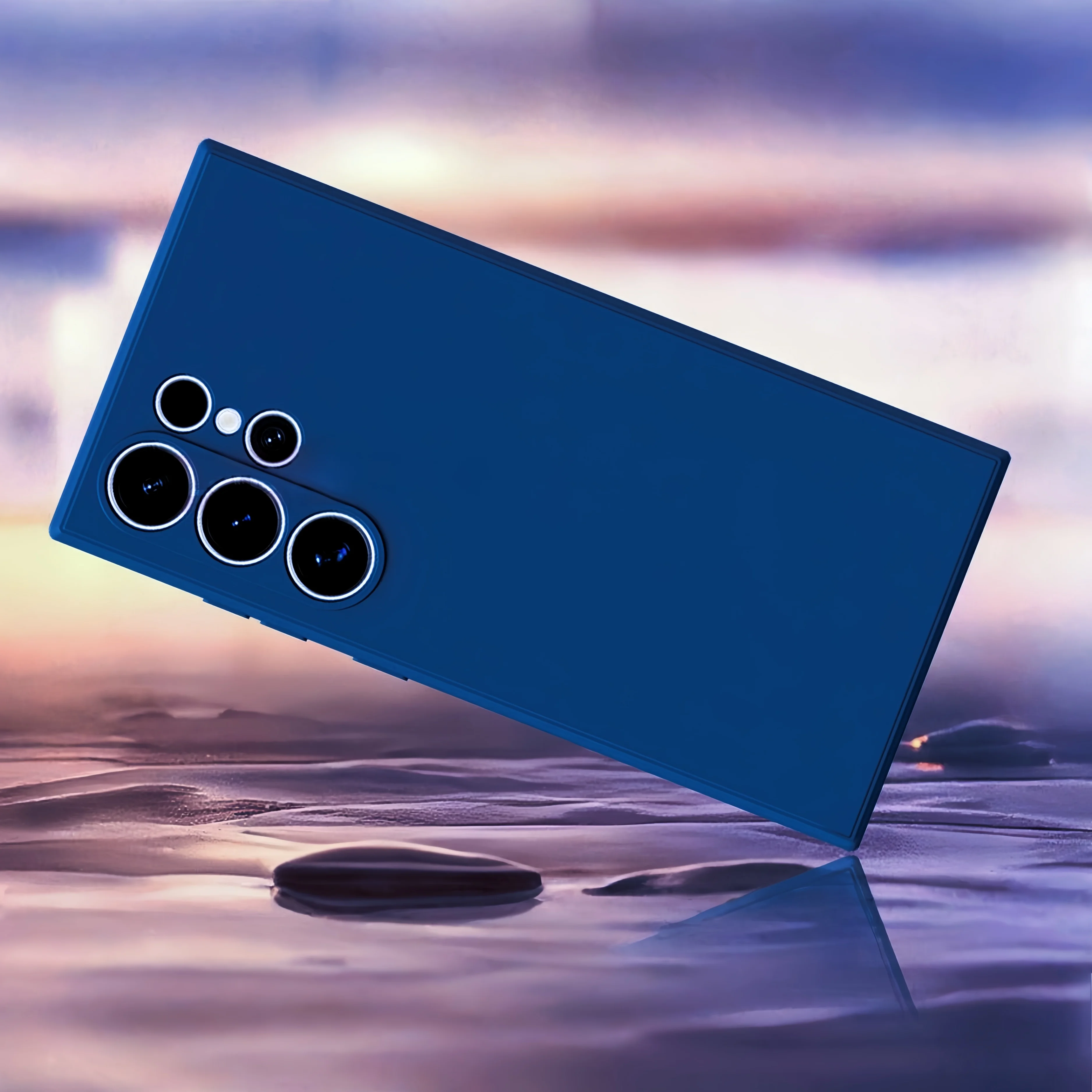Elegant Shockproof Liquid Silicone Phone Case - Fashionable Solid Colour Design
