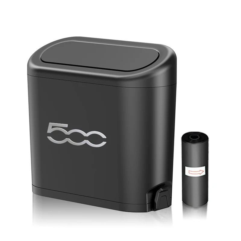 Portable Car Hidden Dust Box Plastic Garbage Bin For Fiat 500 Abarth 596 500X Stilo 500L 500C Accessories