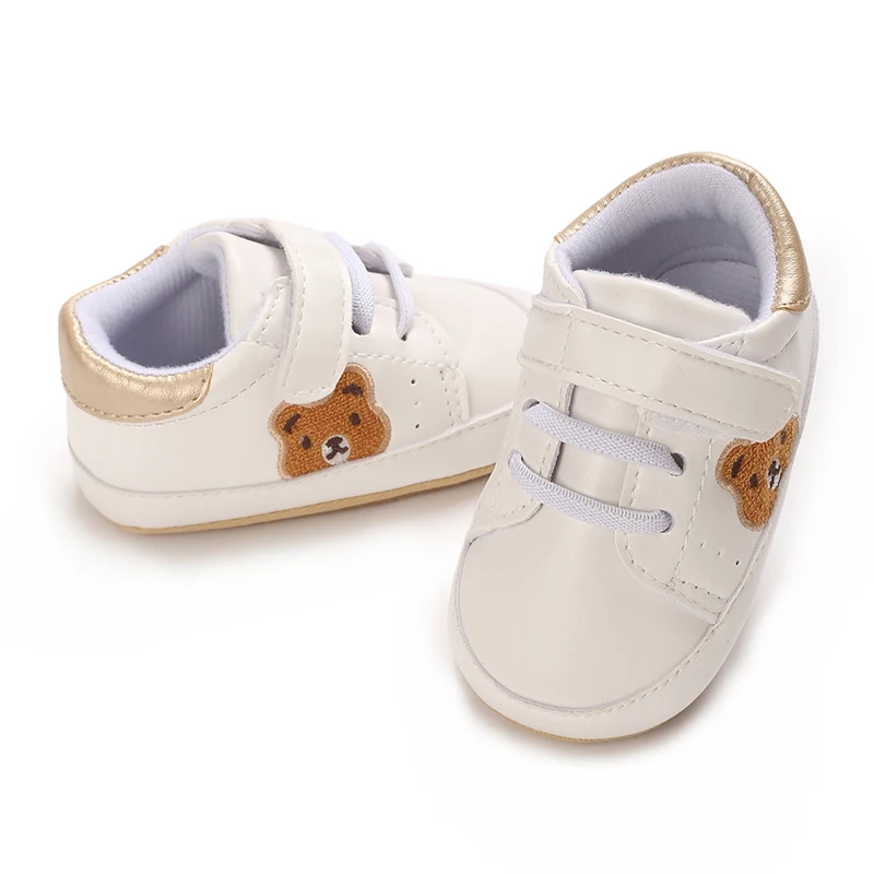 0–18 Monate neue Lederschuhe für Jungen und Mädchen, niedliche Cartoon-Schuhe für Vorschulkinder, Gummisohle, rutschfest, Lauflernschuhe für Babys und Neugeborene – Detail 18