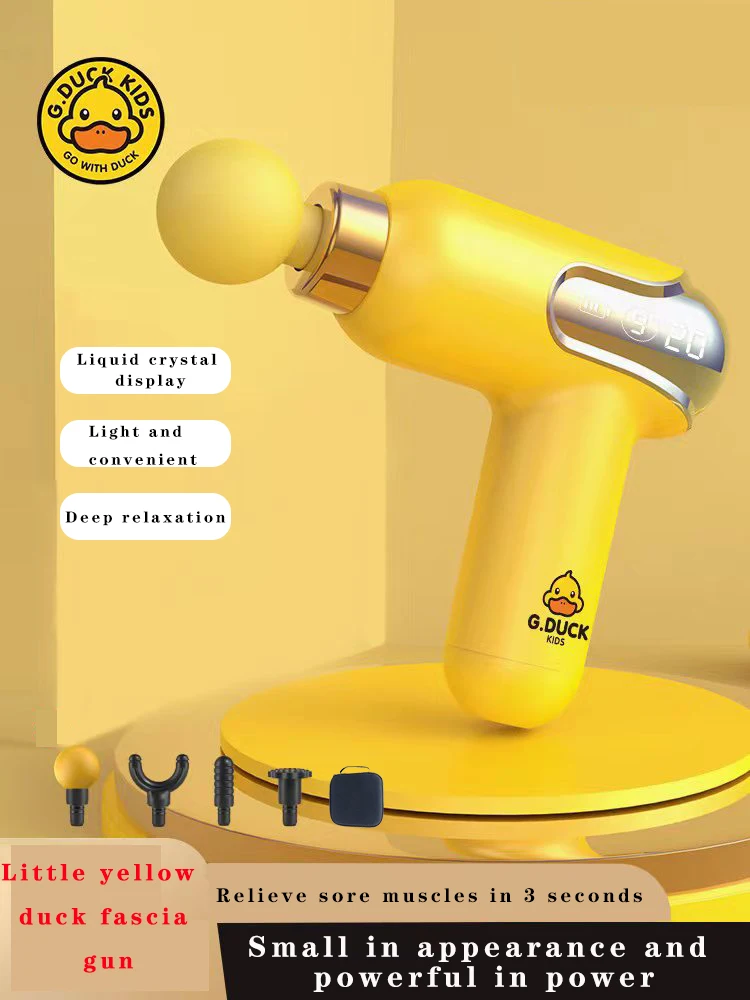 Little yellow duck fascia gun fitness electric impact fashion gun mini muscle massager relaxer portable vibration massage gun детское велокресло bellelli little duck relax на подседельную трубу multifix с регулируемым угол наклона до 7лет 22кг