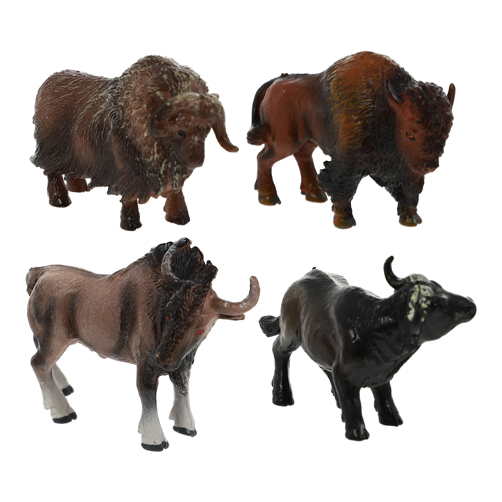 

4Pcs Cows Figurines Bulls Toys Farm Animal Figure Realistic Plastic Cattle Models