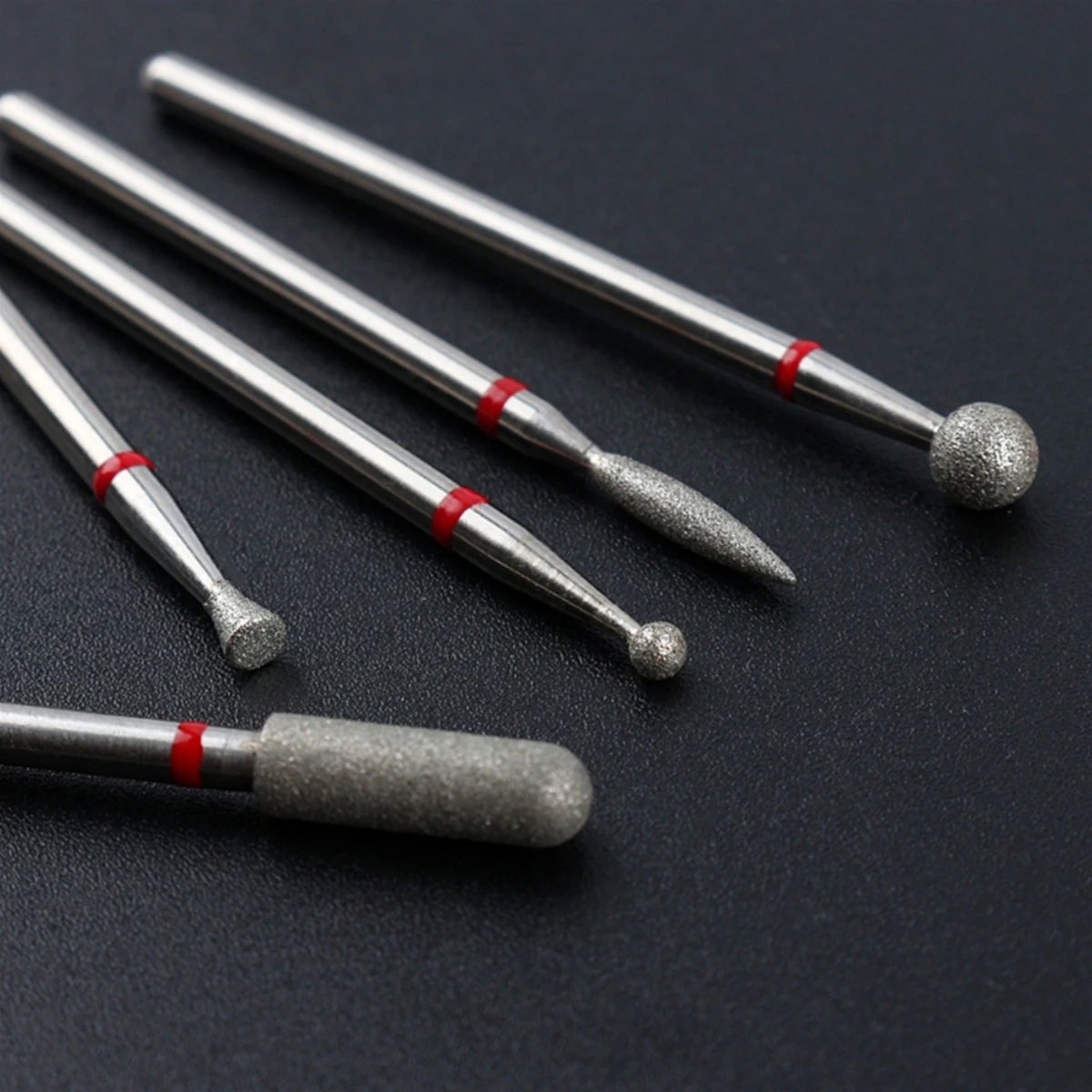 Diamond Nail Drill Bit Set 5PCS Milling Cutters for Manicure Cuticle Remove for Electric Drill Machine