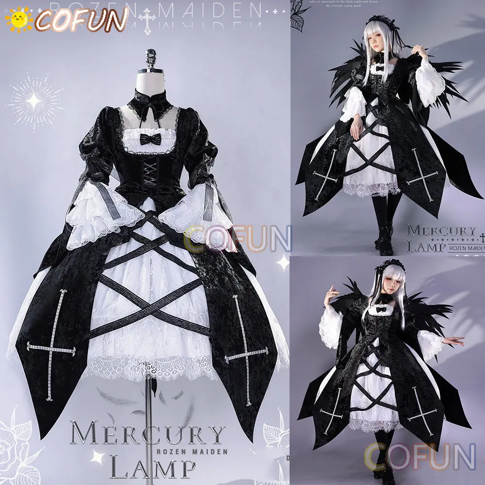 

COFUN Anime Rozen Maiden Mercury Lampe Cosplay Costume Sweet Devil Gothic Lolita Dress Activity Party Role Play suit