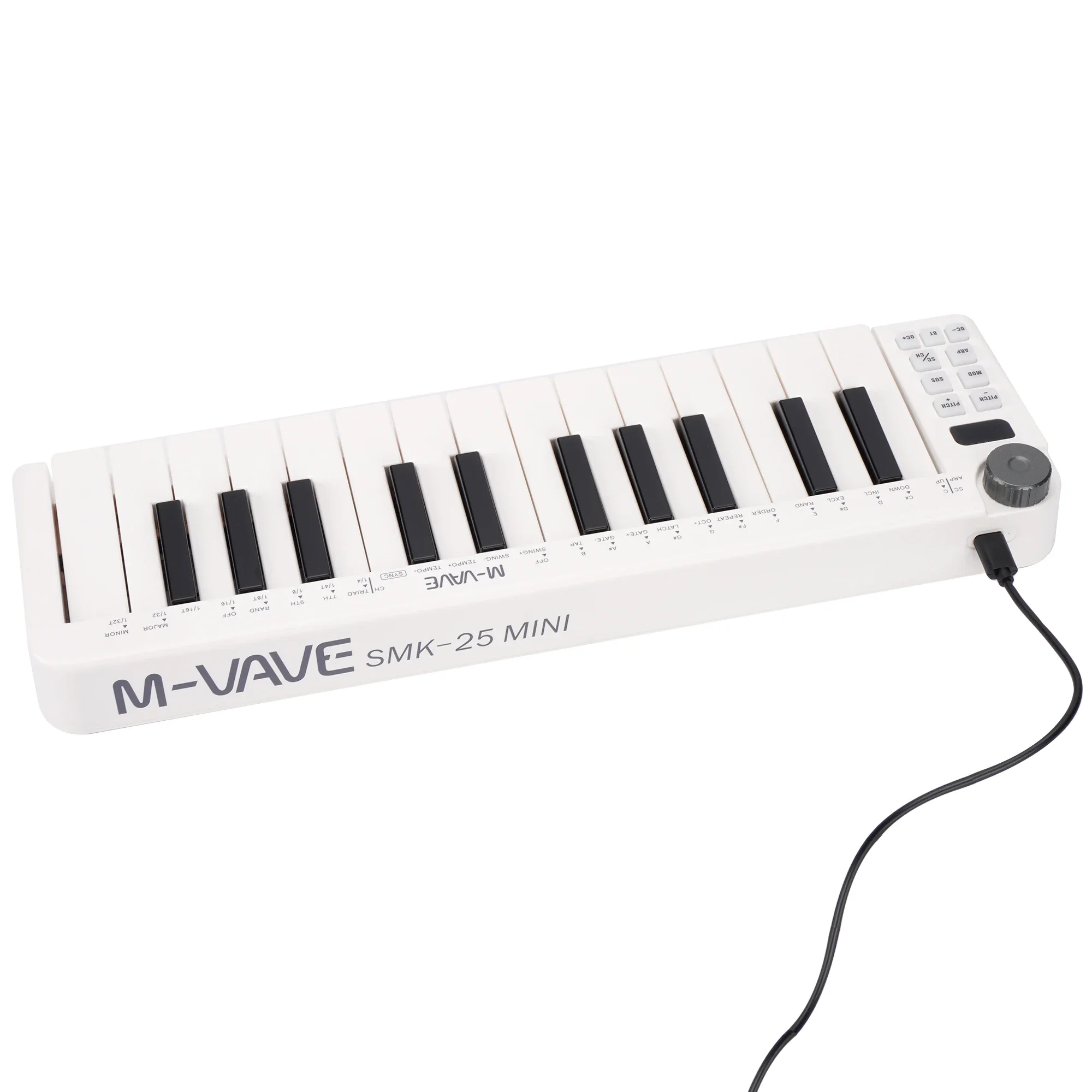 M-VAVE SMK-25 mini MIDI Keyboard Rechargeable 25-Key MIDI Control Keyboard instrument Mini Portable USB Controller