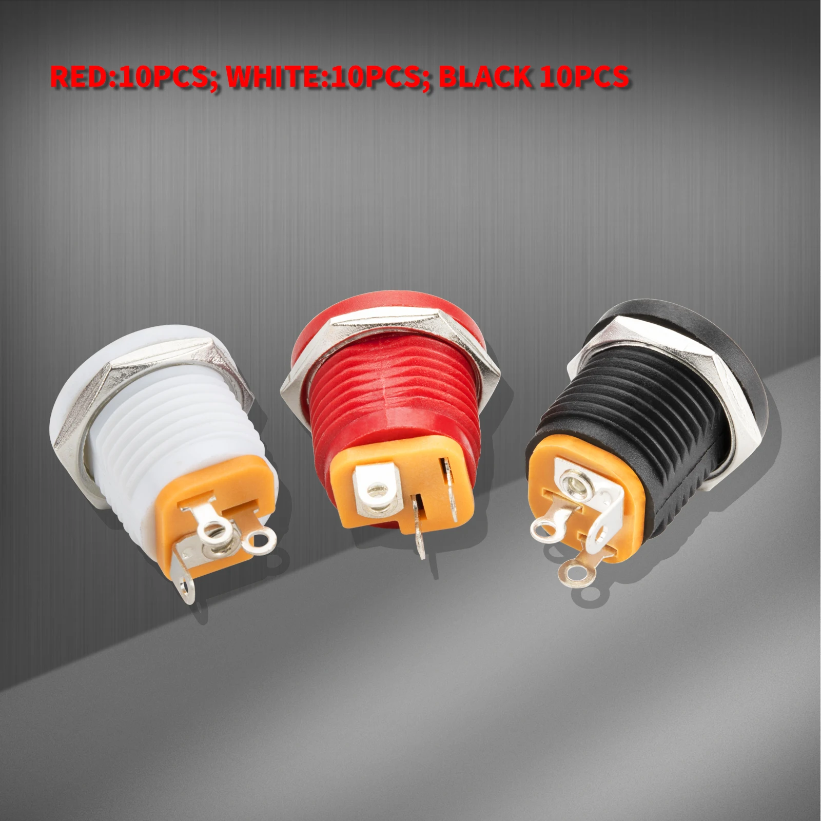 10 Pezzi 12V 3A Spine Maschio In Plastica Presa Femmina Per Montaggio A Pannello Jack Connettore Di Alimentazione CC Fornure Elettriche