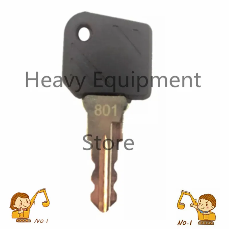 1X 801 Heavy equipment ignition key Ignition Key for Linde Forklift