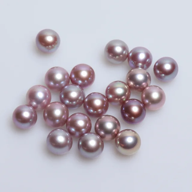 Natural Button Pearls 3A Quality Color Freshwater Pearl Gray Black