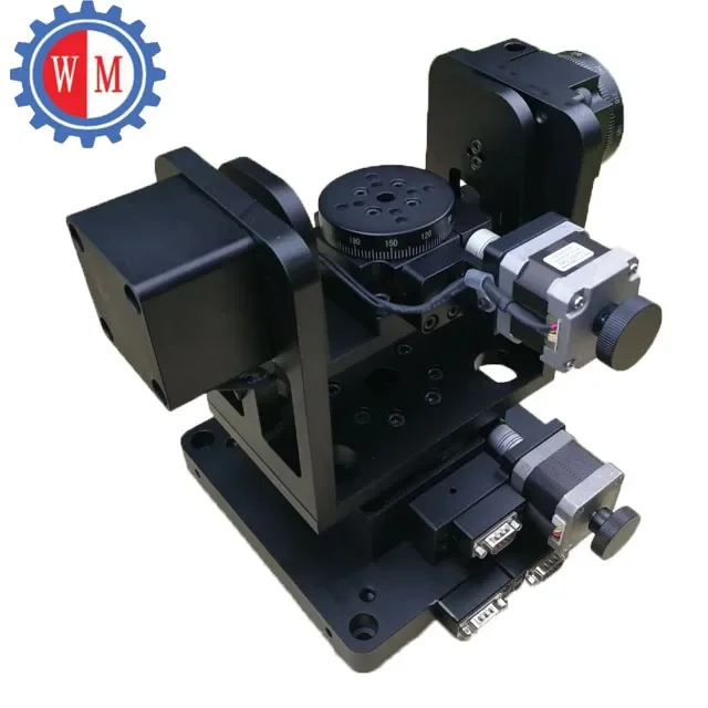 WMD3S Miniature 360 continous rotation Three-axis XYZ Precision Motorized Rotary Roll Stage Yaw Pitch table with Stepper Motor