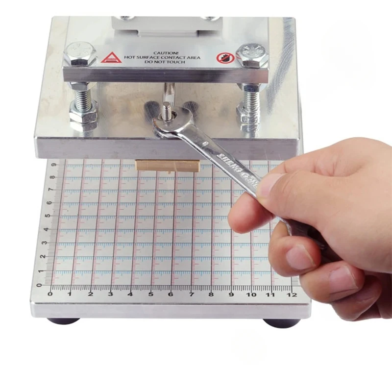 Desktop Slidable Workbench Thermal Press Digital Leather Wood PVC Paper Hot Foil Stamping Machine Embossing Bronzing Tool