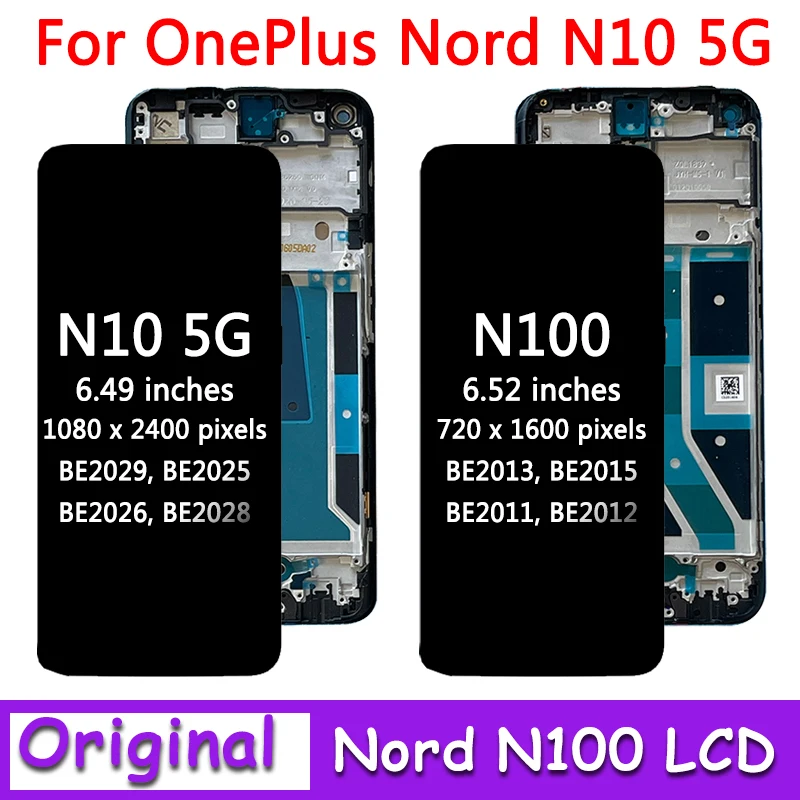 Originale Per Oneplus Nord N10 5G Be2029 Display Lcd Touch Panel Digitizer Sostituzione Per Oneplus Nord N100 Be2013 Lcd