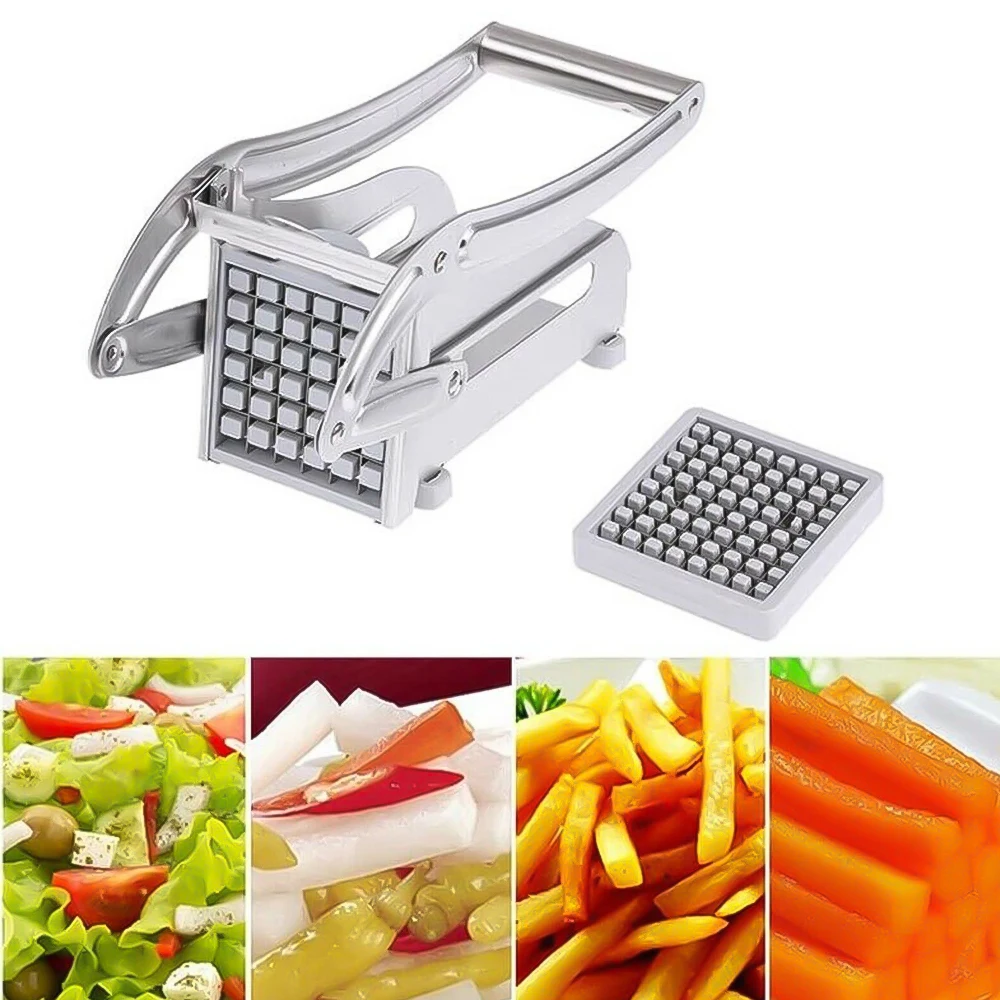 Vegetable Slicer French Fry Cutter Stainless Steel Potato Slicer Cutter Machine Kitchen Gadgets vegetable slicer french fry cutter