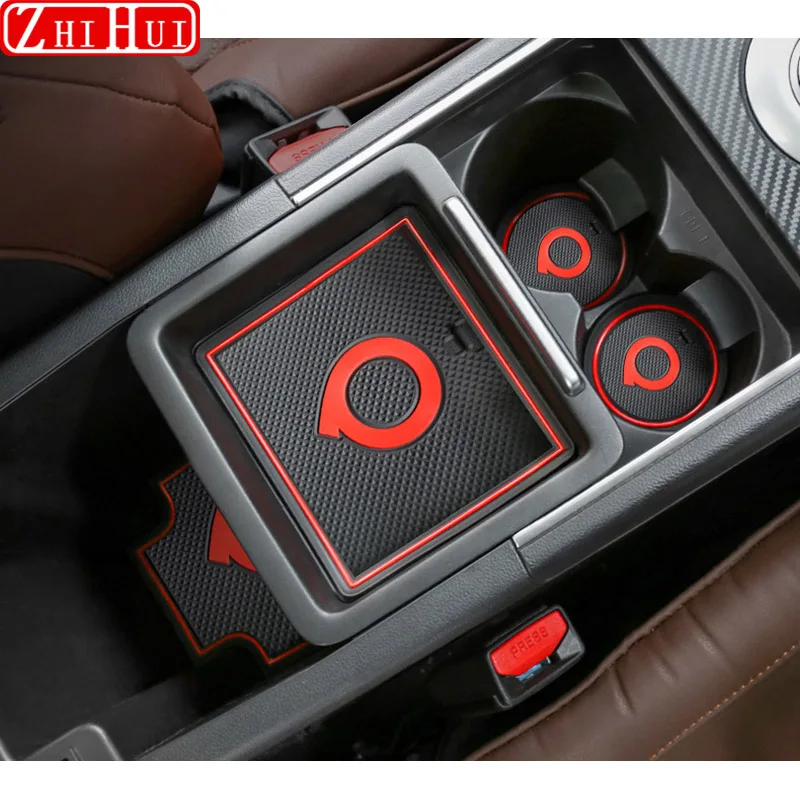 

For GWM Poer Ute 2021 2022 Cannon Interior Non-Slip Mat Door Groove Pad Rubber Gate Slot Cup Cushion Decoration Car Accessories