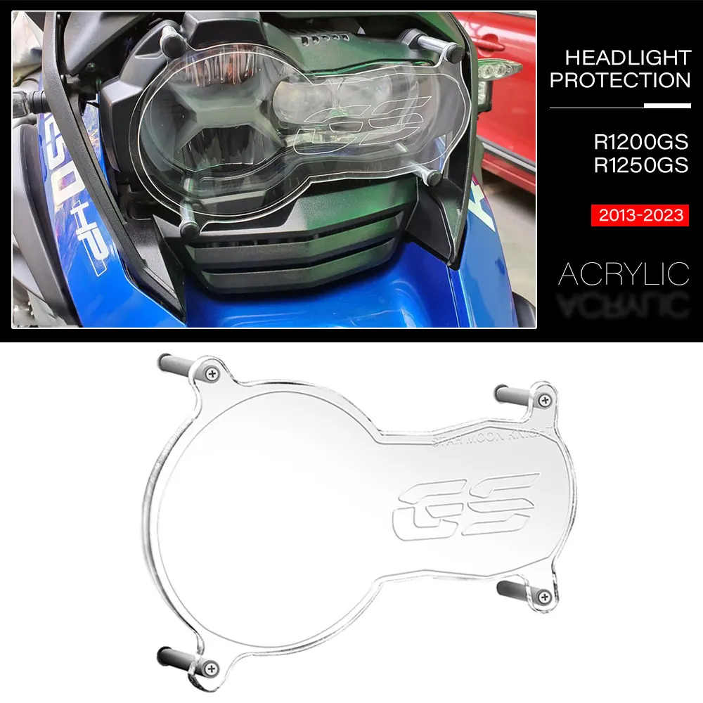 Motorcycle Acrylic Headlight Guard Headlight Protection Cover Lampshade For Bmw R1200gs R1250gs