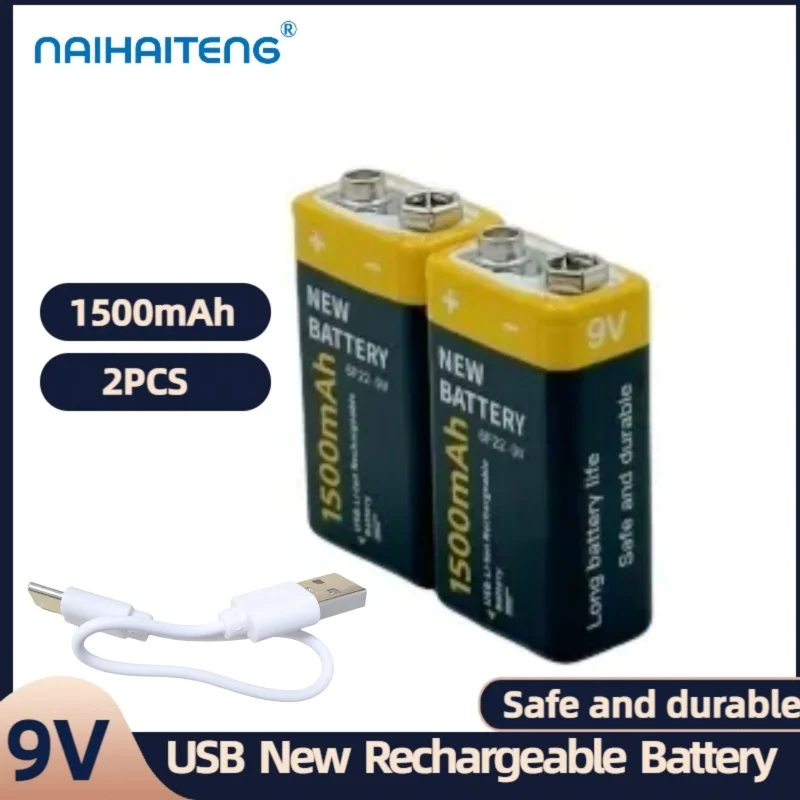 Batería Recargable De Iones De Litio De 9 V Y 12800
