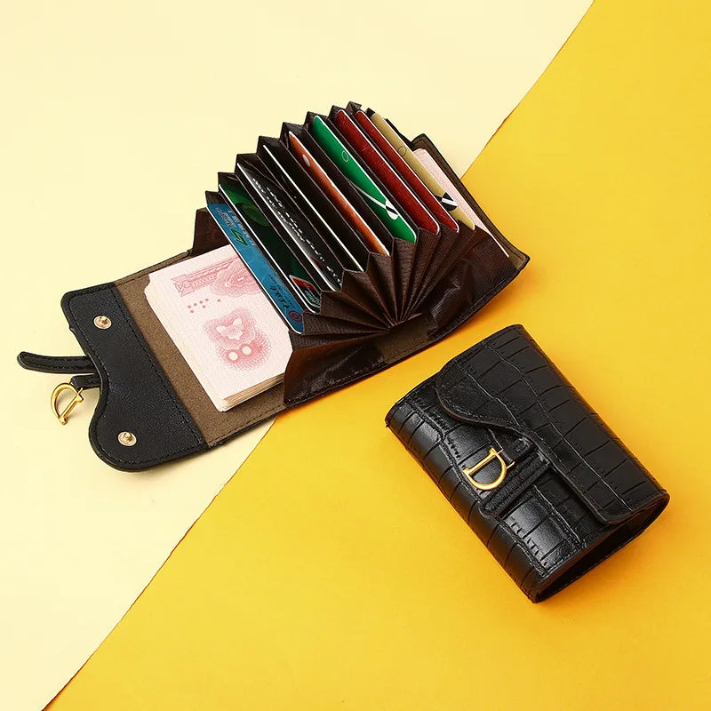 2024 New Small Card Bag Women's Exquisite High-end Small Light Luxury Niche Short Design Coin Purse carteras para mujeres