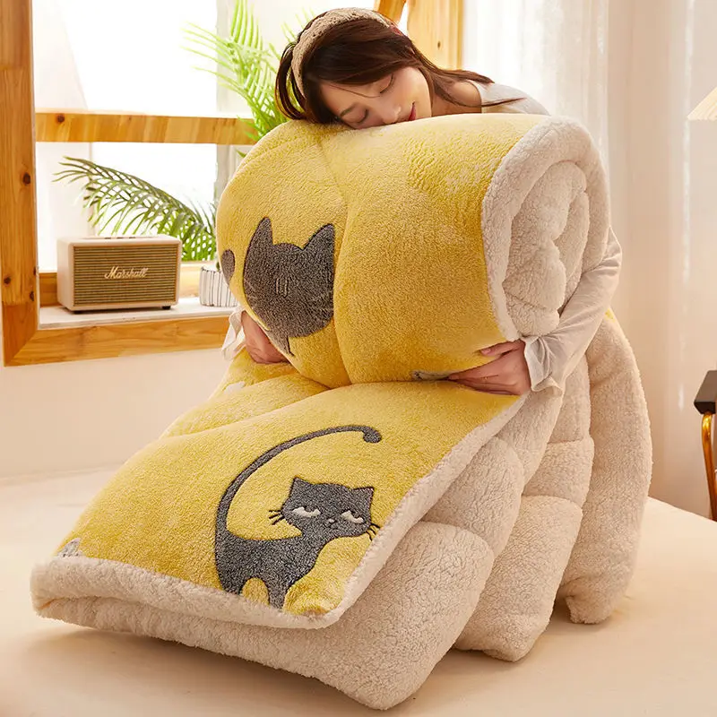 Luxury lamb quilt winter comforter thickened and warm 5kg winter soft