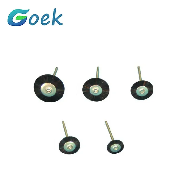 

10 шт. Стоматологическая простая щетка Черная лошадь с ручкой 25,4 мм 22 мм 19 мм 17,4 мм 14,2 мм инструмент для полировки колес