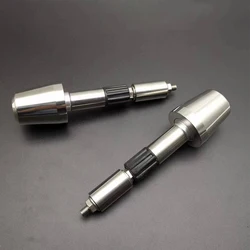 High - Performance Motorcycle Handlebar Grips with End Plugs, 770g (Silver)