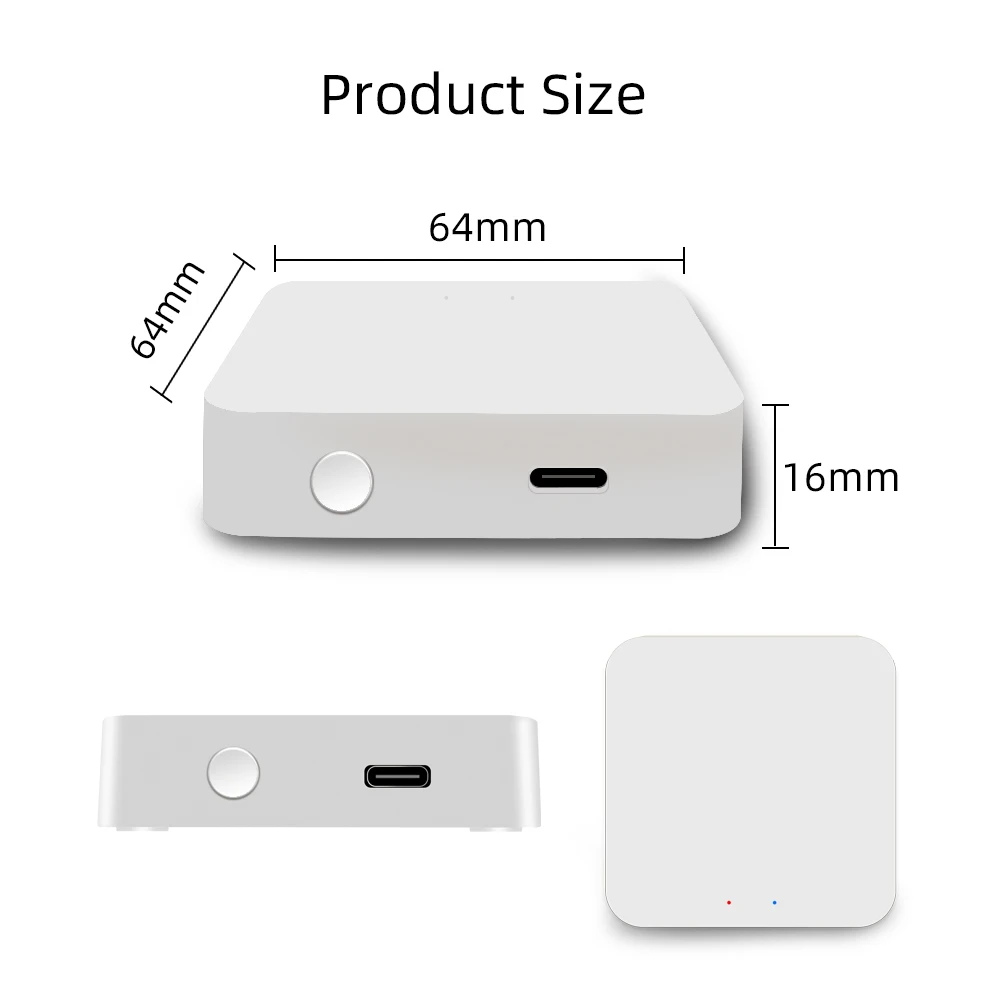 Zigbee Hub 3-in-1 WiFi Zigbee 3.0/Bluetooth Gateway Tuya Wireless Multimode Gateway Smart Home Bridging Hub Compatible with