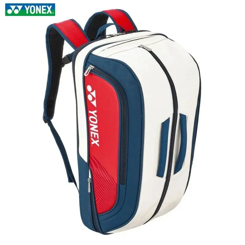 YONEX High Quality Badminton Racket Sports Backpack Leather Tennis Shoulder Bag Multifunctional Fit 4-6 Pieces Racket Backpack 3