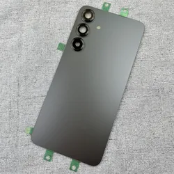 Premium Battery Glass Back Cover with Camera Lens Frame - Enhanced Rear Door Housing Replacement Part (Black)