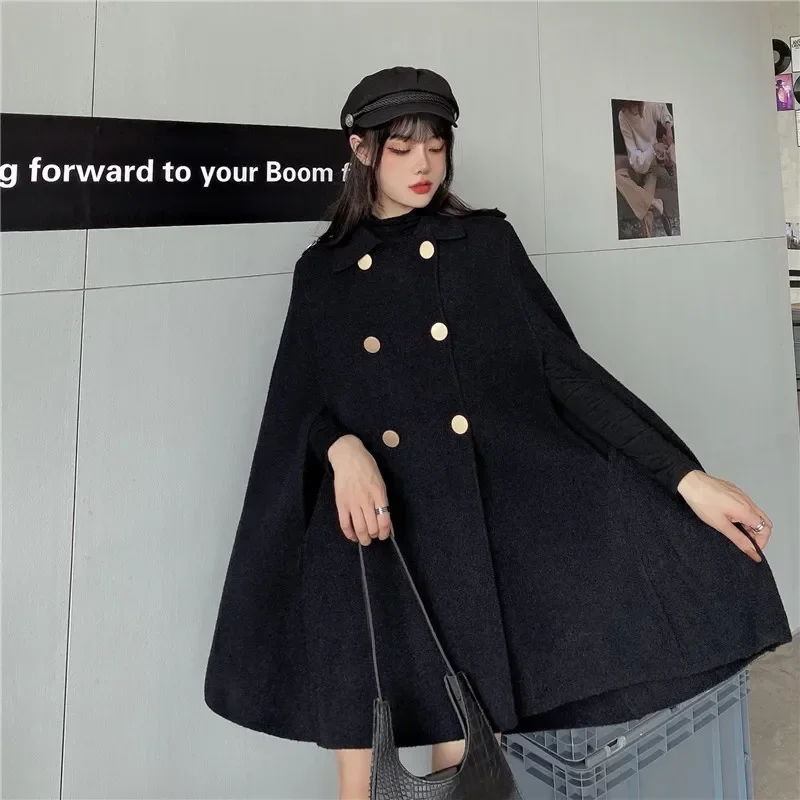 

Woolen Cloth Cloak Loose Overcoat Female High Quality Manteau Femme Hiver Oversize Autumn Winter Plus Size Women Coat